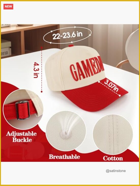 Vintage Retro Embroidered Baseball Cap Adjustable Trucker Hat for Women Men main image 5
